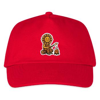 Sonnenblume Lagerfeuer Marshmallow - Kinder Basecap - Rot - Vorne