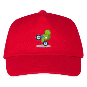 Turtle Bicycle - Kids’ Baseball Cap - red - Front