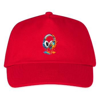  Bunte Kopfhörer Mit Farbverlauf Für - Kinder Basecap - Rot - Vorne