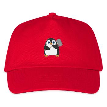 Penguin Hammer - Kids’ Baseball Cap - red - Front
