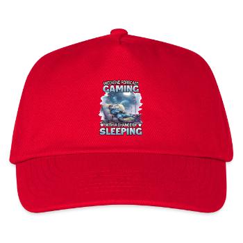 Weekend Forecast Gaming Panda - Kids’ Baseball Cap - red - Front