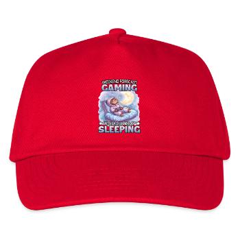 Gaming Weekend: Sleeping Sloth - Kids’ Baseball Cap - red - Front