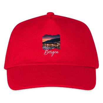 Bergen Harbour Evening - Kids’ Baseball Cap - red - Front