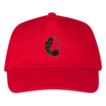 Gothic Raven Rose Thorn Crescent - Kids’ Baseball Cap - red - Front