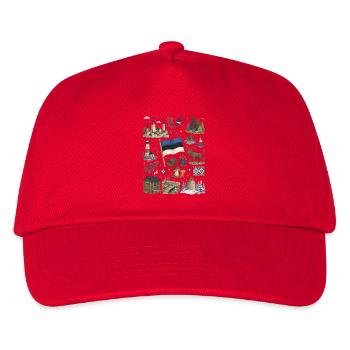 Estonia | Baltic Sea, Forests & Hibernation - Kids’ Baseball Cap - red - Front
