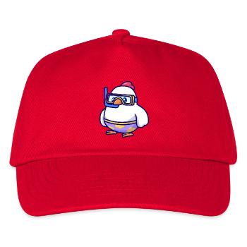 Diving Chick in Snorkel Gear - Kids’ Baseball Cap - red - Front