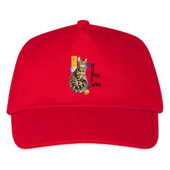 If I fit in, I sit in it – Bengal in a vase - Kids’ Baseball Cap - red - Front