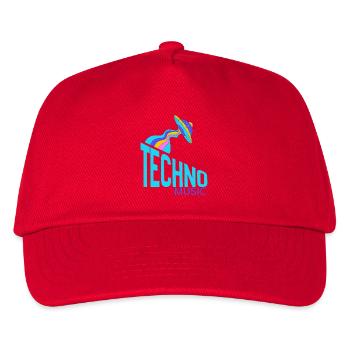 UFO Neon Techno Beam - Kids’ Baseball Cap - red - Front