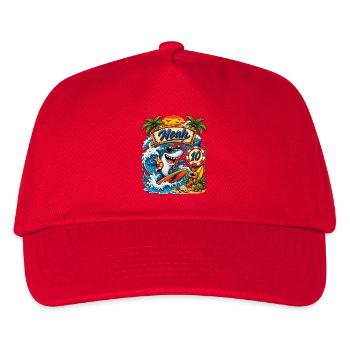 Noah Shark Surfer 10th Birthday - Kids’ Baseball Cap - red - Front