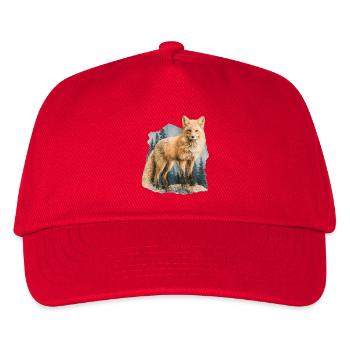 Renard Vintage - Casquette de baseball Enfant - rouge - Devant