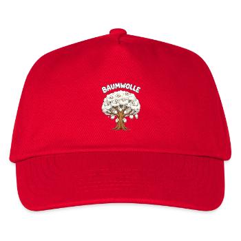 Baumwolle Schafe Wolle Bauernhof Wortspiel - Kinder Basecap - Rot - Vorne