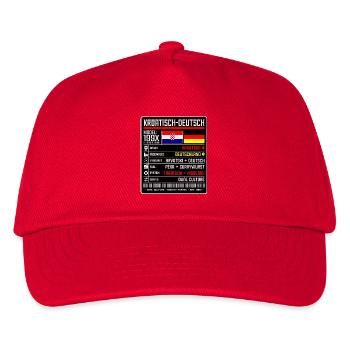 Deutschkroaten - zwischen zwei Kulturen 199x - Kinder Basecap - Rot - Vorne