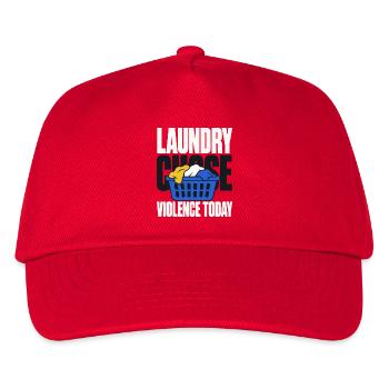 Laundry Chose Violence Today – Wäsche Humor - Kinder Basecap - Rot - Vorne