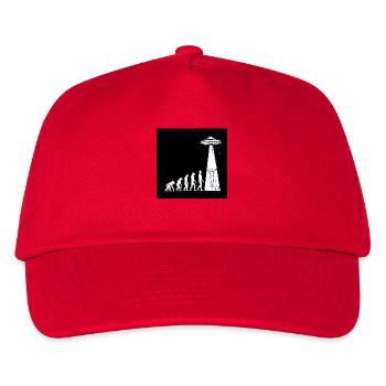 Evolution Mensch Zu Alien Ufo Entführung Science - Kinder Basecap - Rot - Vorne