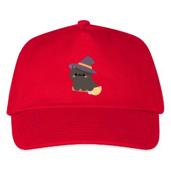Kawaii-Hexenpudding auf einem Besen - Kinder Basecap - Rot - Vorne
