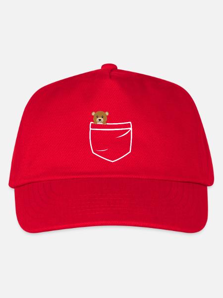 Bärchen am Hosentasche - Kinder Basecap - Rot