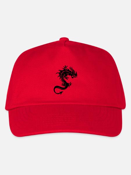 Dragon, Dragon, Tribal - Kids’ Baseball Cap - red