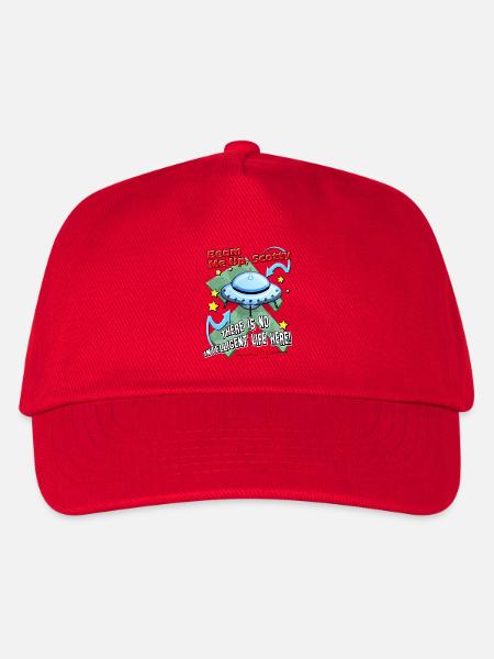 Beam Me Up! Alien UFO Spaceship Sci-Fi - Kids’ Baseball Cap - red
