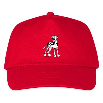 Deutsche Dogge - Hund - Doggen - Kinder Basecap - Rot - Vorne