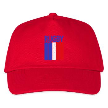 Rugby, Rugby-Fan, Rugbyspieler - Kinder Basecap - Rot - Vorne