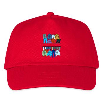 Jeans-Kleidungslogo - Kinder Basecap - Rot - Vorne