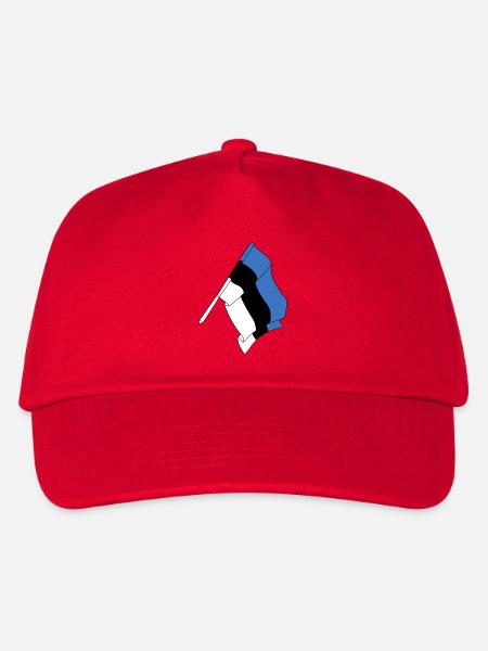 Flagge Estland - Kinder Basecap - Rot