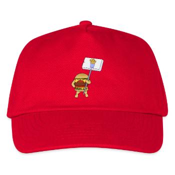 Burger de protestation en faveur des frites - Casquette de baseball Enfant - rouge - Devant