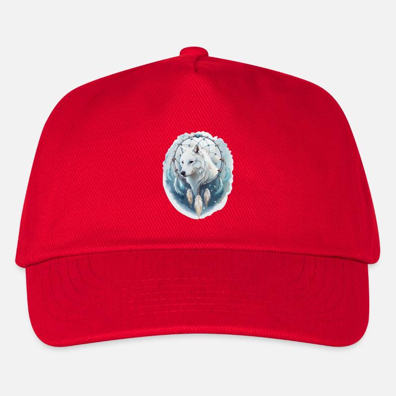Wolf im Traumfänger - Mystisches Design. - Kinder Basecap - Rot