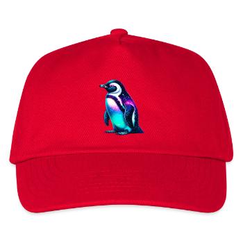 Aurora Borealis Pinguin - Kinder Basecap - Rot - Vorne