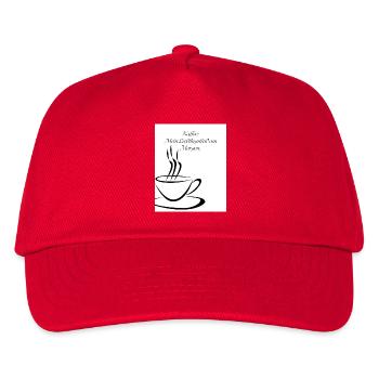 Kaffee Mein Lieblingsheld am Morgen - Kinder Basecap - Rot - Vorne