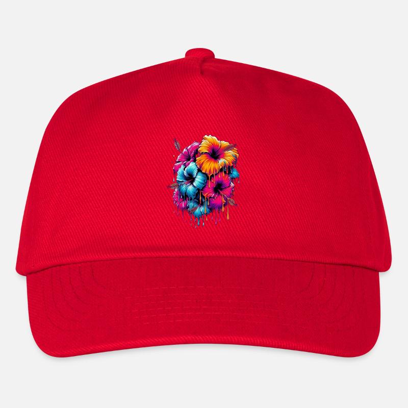 Hibiskusblüten - Kinder Basecap - Rot