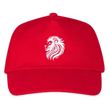 Löwe Zeichnung Tier - Kinder Basecap - Rot - Vorne