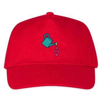 Gießkanne der Liebe und der Herzen - Kinder Basecap - Rot - Vorne