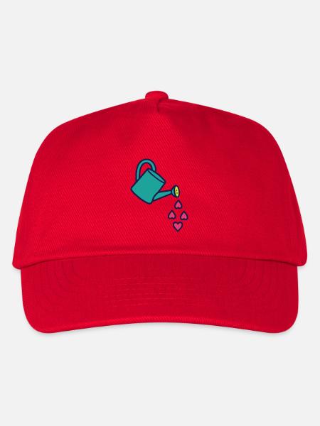 Gießkanne der Liebe und der Herzen - Kinder Basecap - Rot