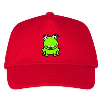 Frosch Girl Wimpern hübsche Frau weiblich Mädchen - Kinder Basecap - Rot - Vorne