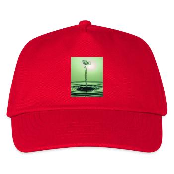 Green Liquid Abstract - Kids’ Baseball Cap - red - Front