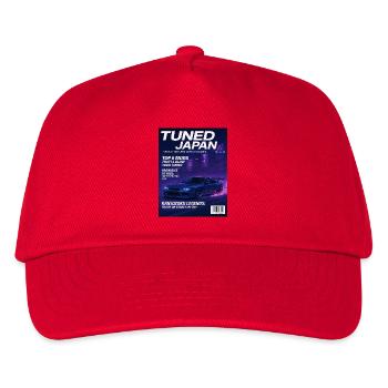 Tuned Japan Neon Car Magazine Cover - Kids’ Baseball Cap - red - Front