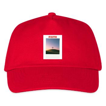 Faith at sunset - Kids’ Baseball Cap - red - Front