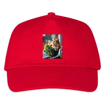 FB_IMG_1760901344447 - Kids’ Baseball Cap - red - Front