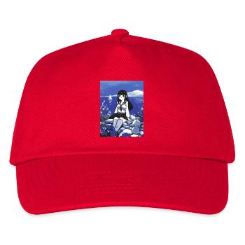 Marin Écolière au bord de la mer en Bleu - Casquette de baseball Enfant - rouge - Devant