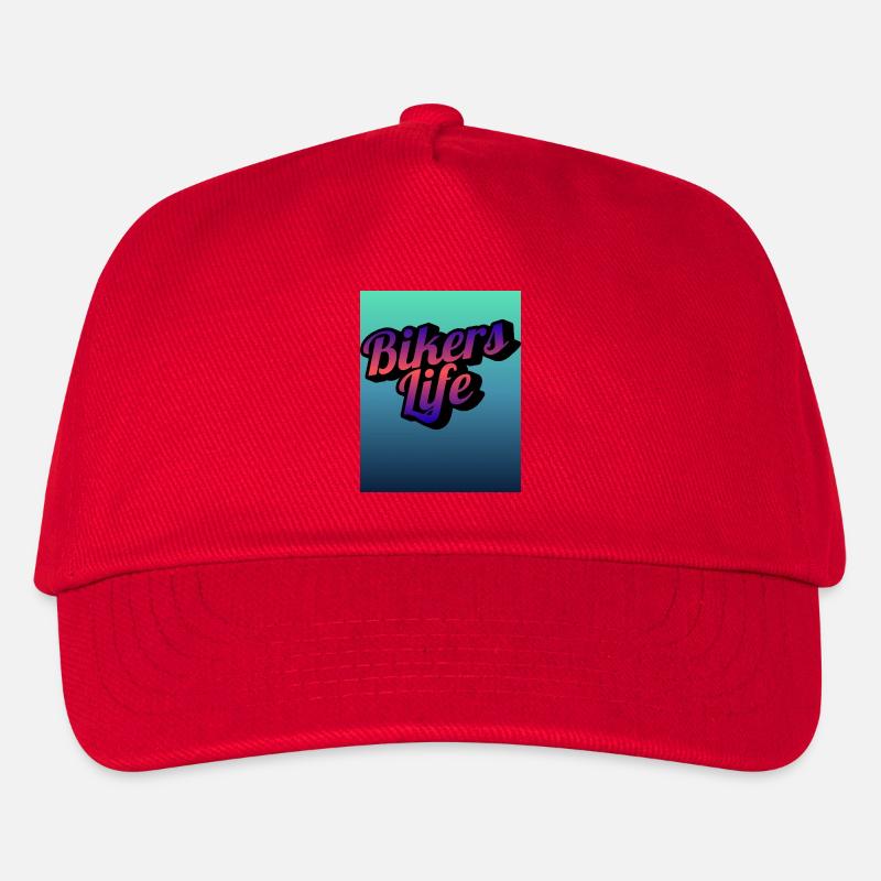 Biker Lebensgradient - Kinder Basecap - Rot