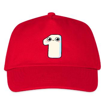 Nummer Eins Kawaii-Pastel - Kinder Basecap - Rot - Vorne