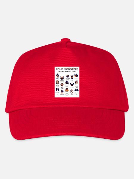 ADHS-Monster, von denen du nichts hörst - Kinder Basecap - Rot