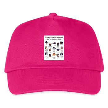ADHS-Monster, von denen du nichts hörst - Kinder Basecap - Fuchsia - Vorne