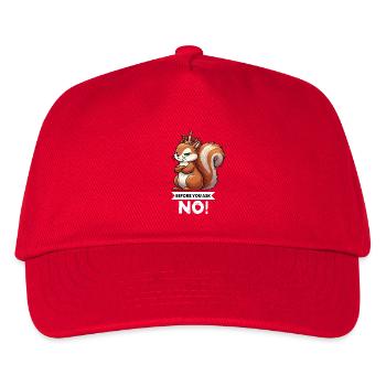Before You Ask Eichhörnchen Eichhorn Nagetier  - Kinder Basecap - Rot - Vorne