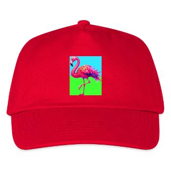Flamingo - Kinder Basecap - Rot - Vorne