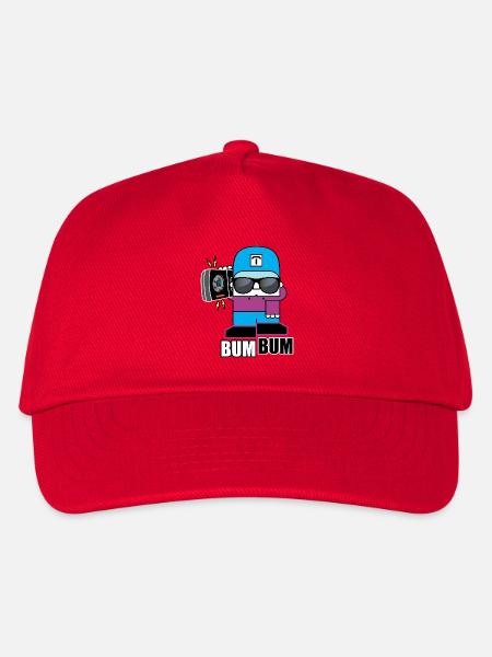 BoomBox Buddy Retro Tee - Kinder Basecap - Rot
