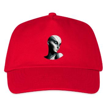 Geometrische Maskenkunst - Kinder Basecap - Rot - Vorne