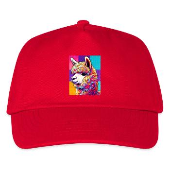 Alpaka - Kinder Basecap - Rot - Vorne