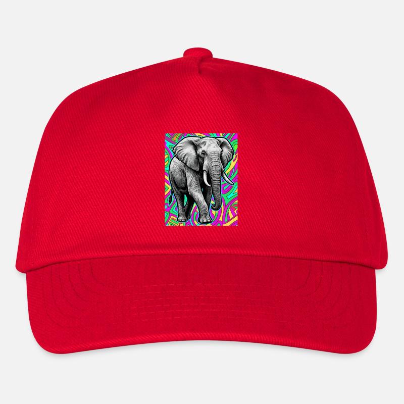éléphant - Casquette de baseball Enfant - rouge